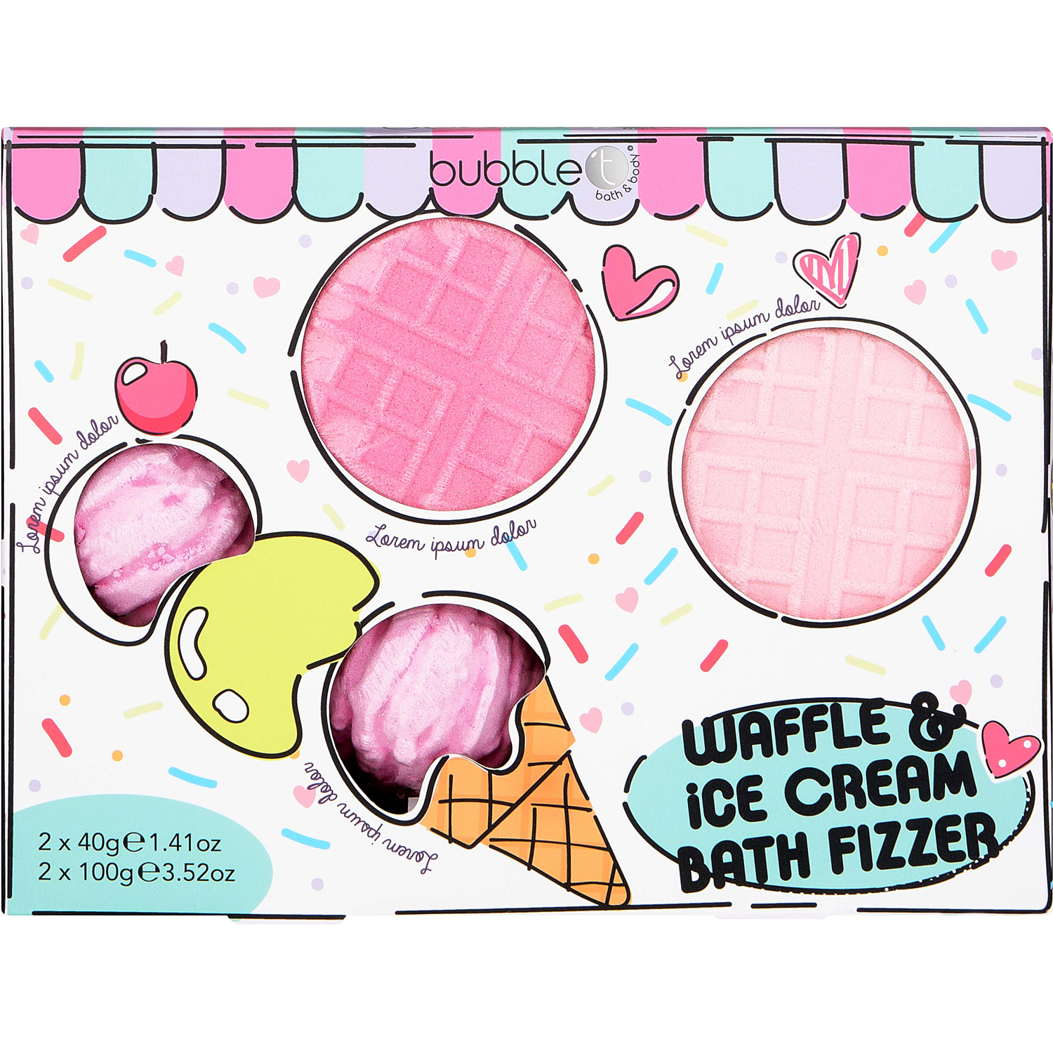 Cartoon Waffle Bath Fizzer Set