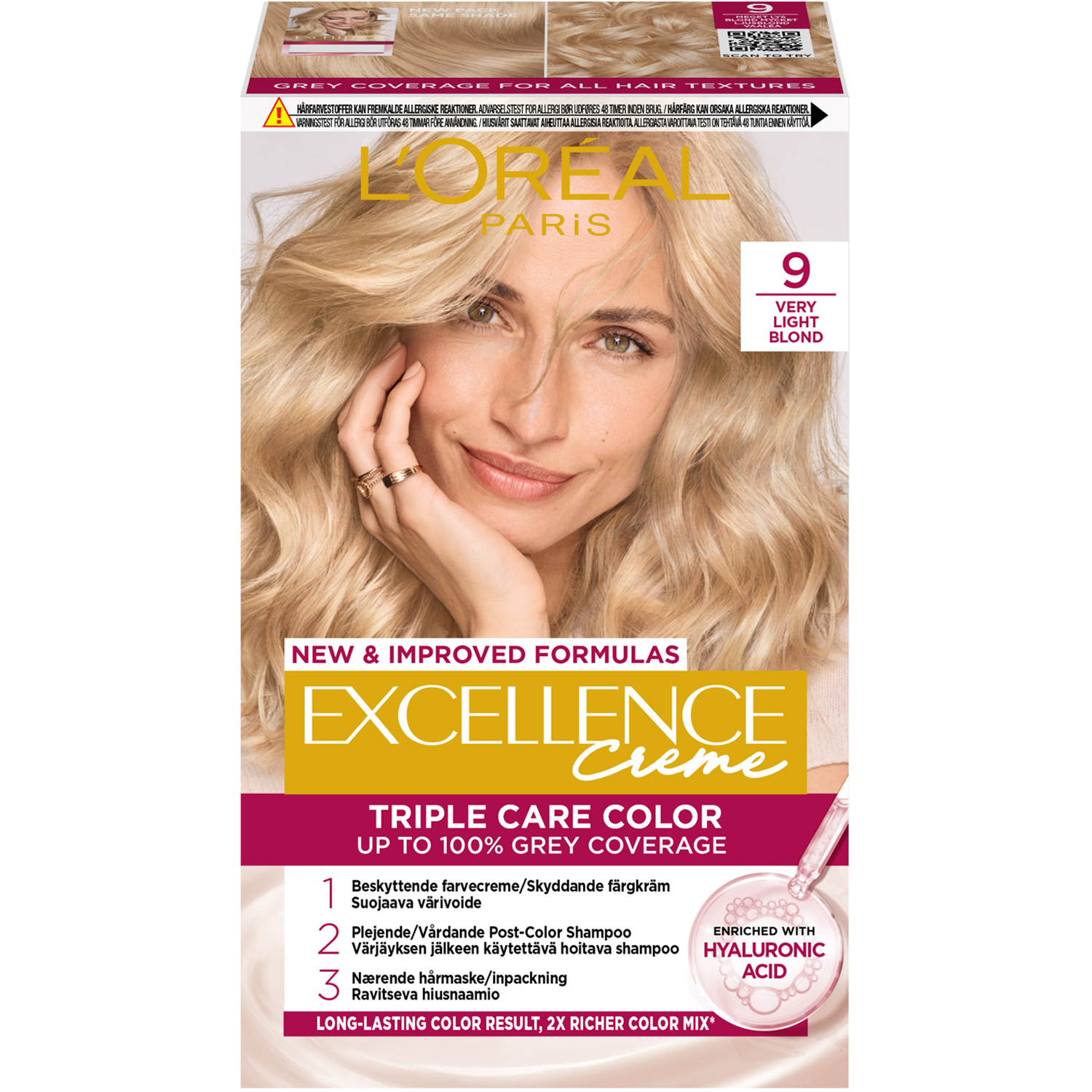 Excellence Crème 9 Mycket Ljusblond