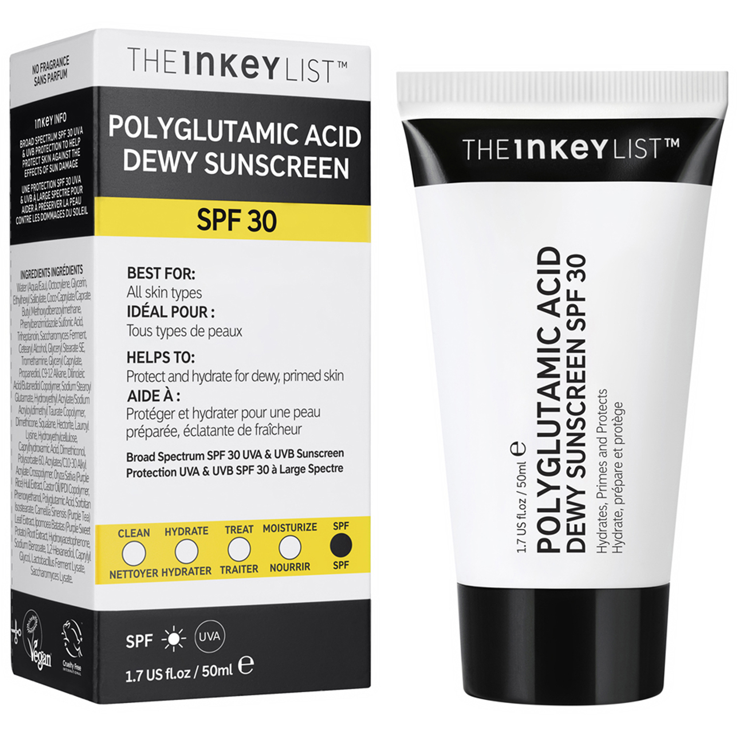 Polyglutamic Acid Dewy Sunscreen SPF30