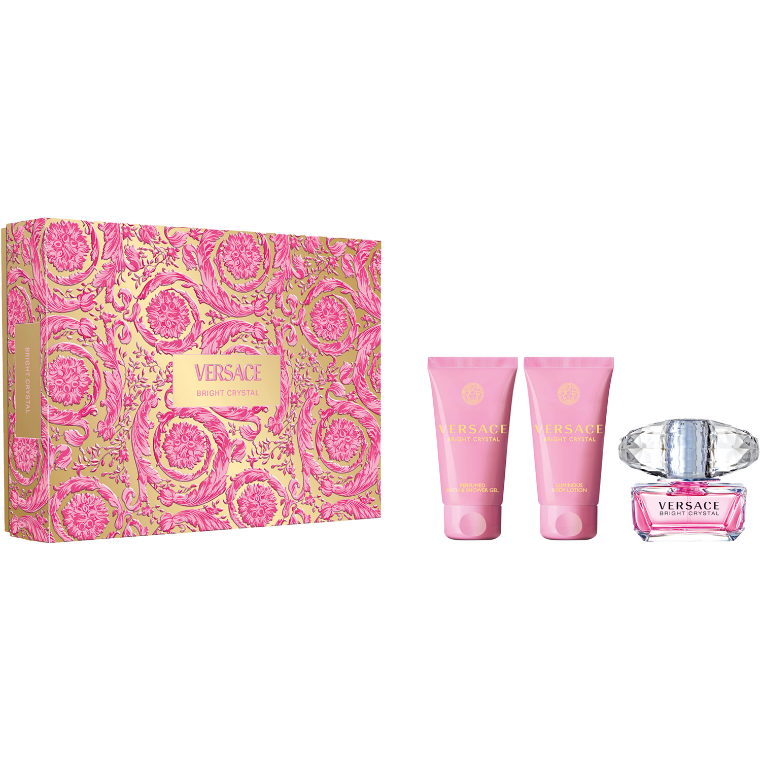 Bright Crystal 50 ml + Bath & Shower Gel 50 ml + Body Lotion 50 ml