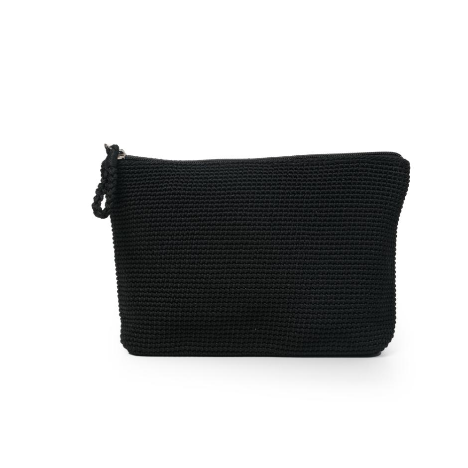 Cosmetic Bag Black Crochet Collection