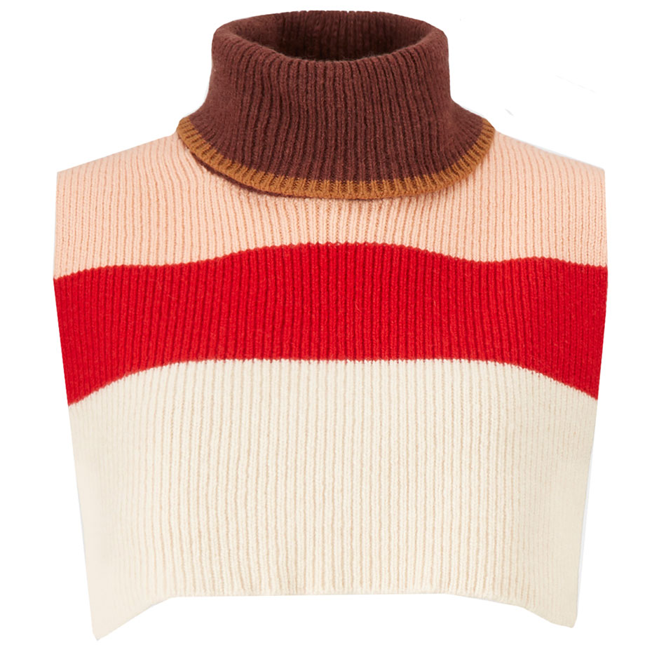 Colby Block Bib Neck Fiery Red